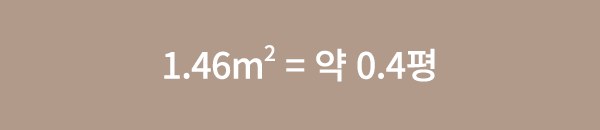 1.46m2 = 약 0.4평