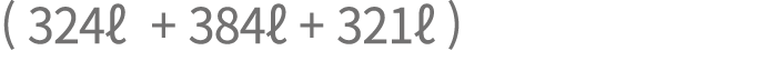 ( 324  + 384  + 321  )